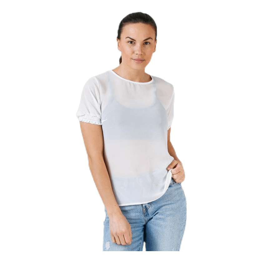Amalie Ss Smock Top White