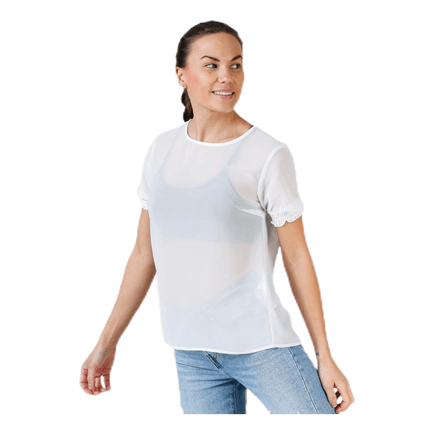 Amalie Ss Smock Top White