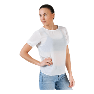Amalie Ss Smock Top White