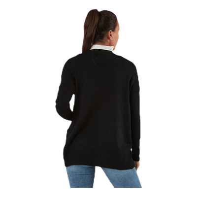 Lesly L/S Open Cardigan Knt Black