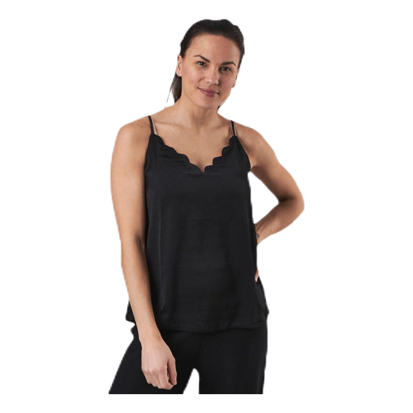 Debbie Singlet Wvn Black