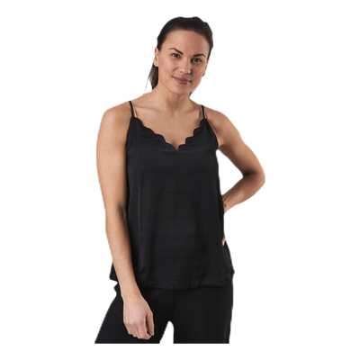 Debbie Singlet Wvn Black