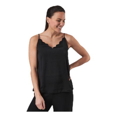 Debbie Singlet Wvn Black