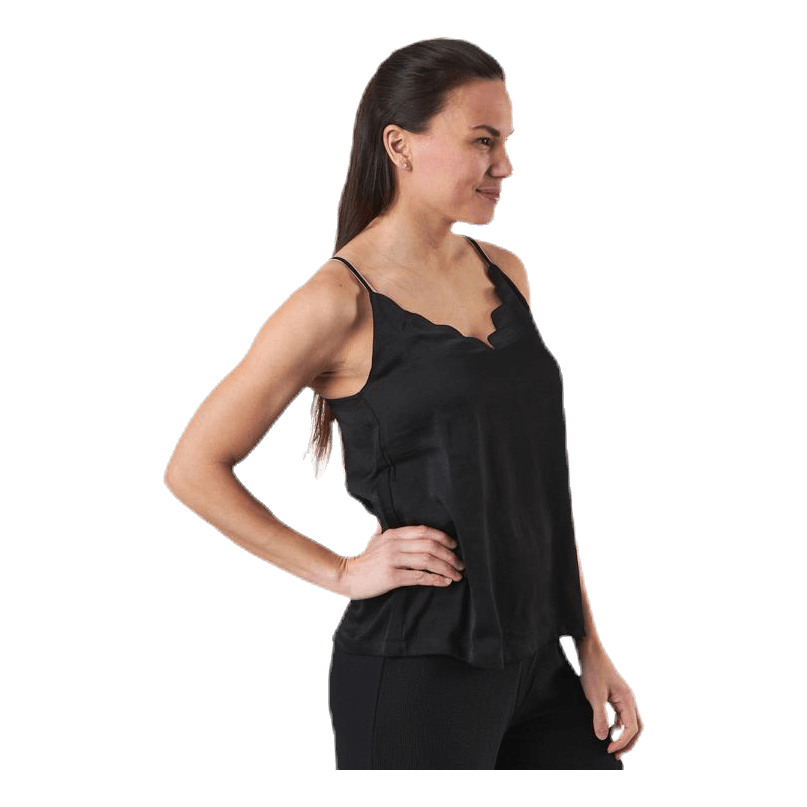 Debbie Singlet Wvn Black
