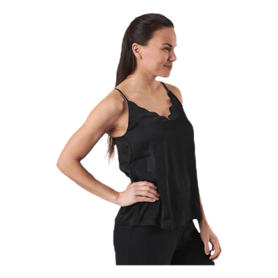 Debbie Singlet Wvn Black