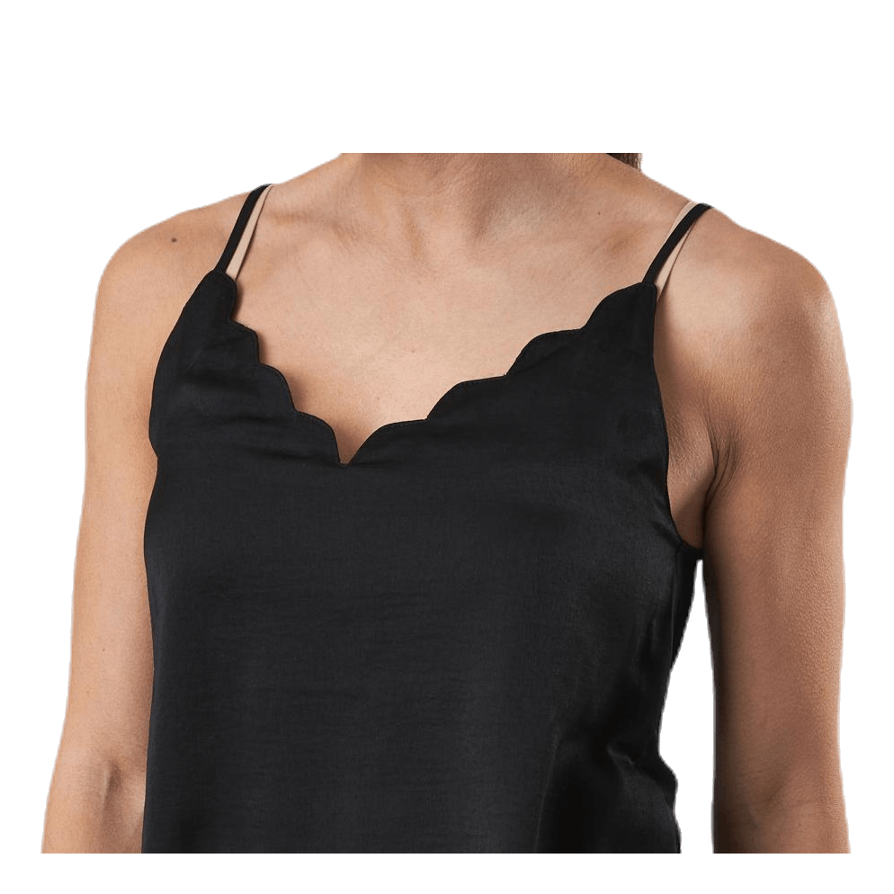 Debbie Singlet Wvn Black