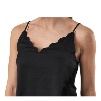 Debbie Singlet Wvn Black