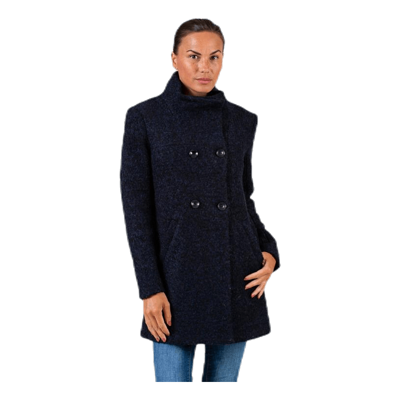Sophia Wool Boucle Coat Blue