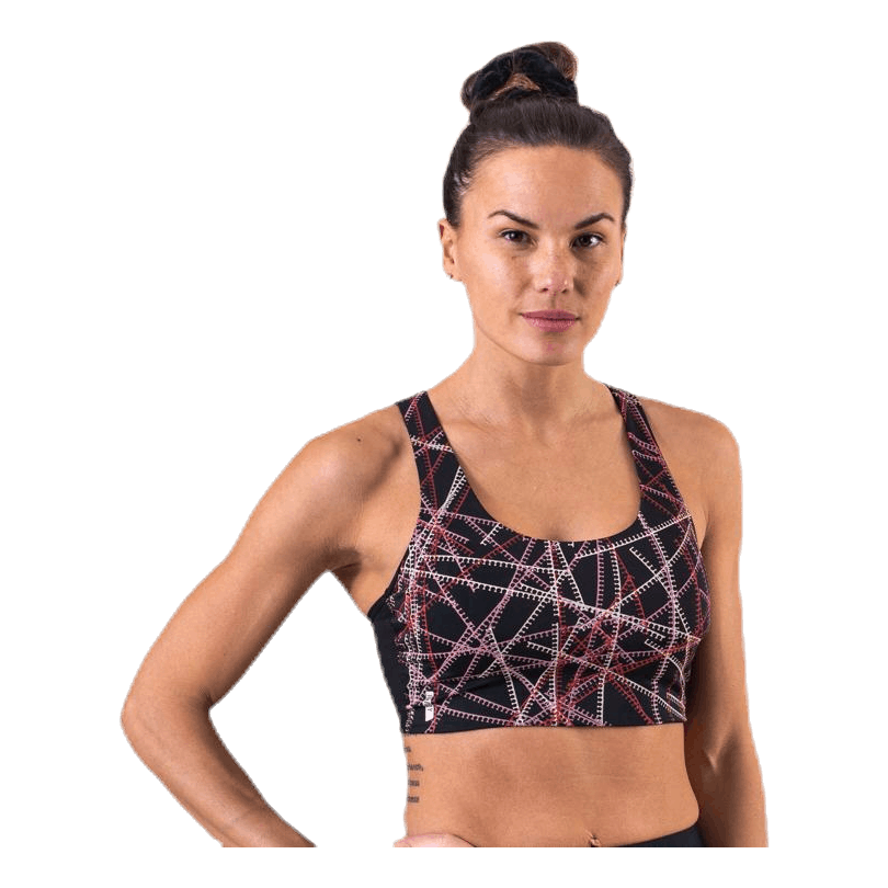 Odele Aop Sports Bra Black