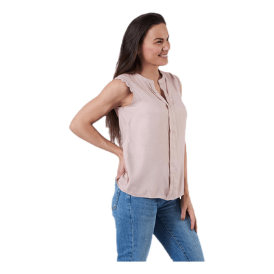 Kimmi S/L Top Wvn Pink