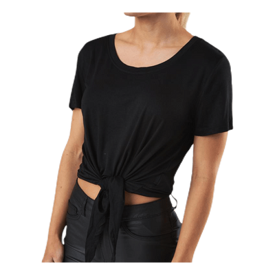 Arli S/S Knot Top Black