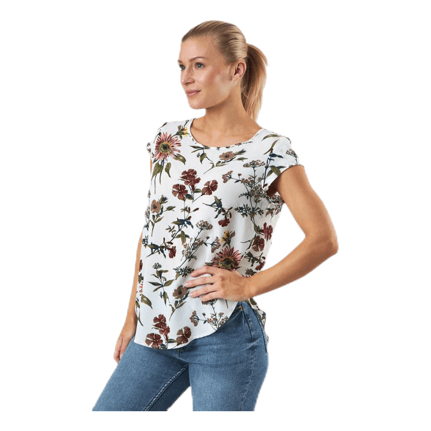 Vic Ss Aop Top Wvn White