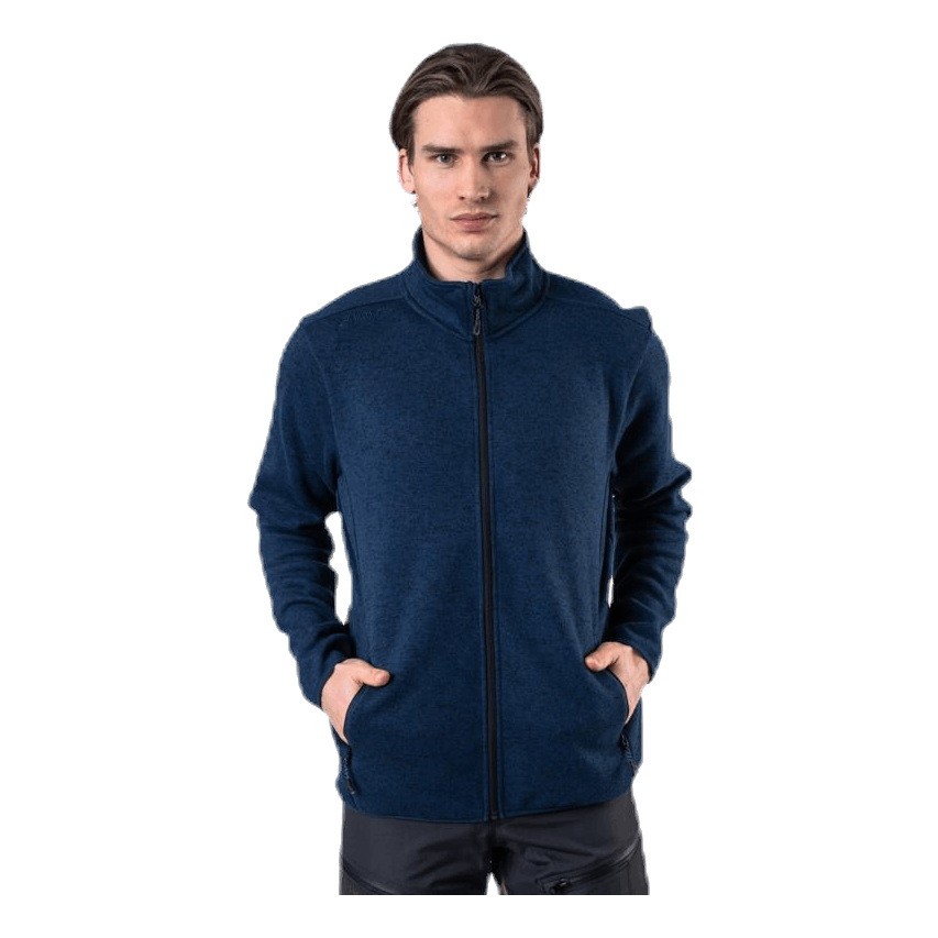Pareman Melange Fleece Jacket Blue