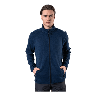 Pareman Melange Fleece Jacket Blue