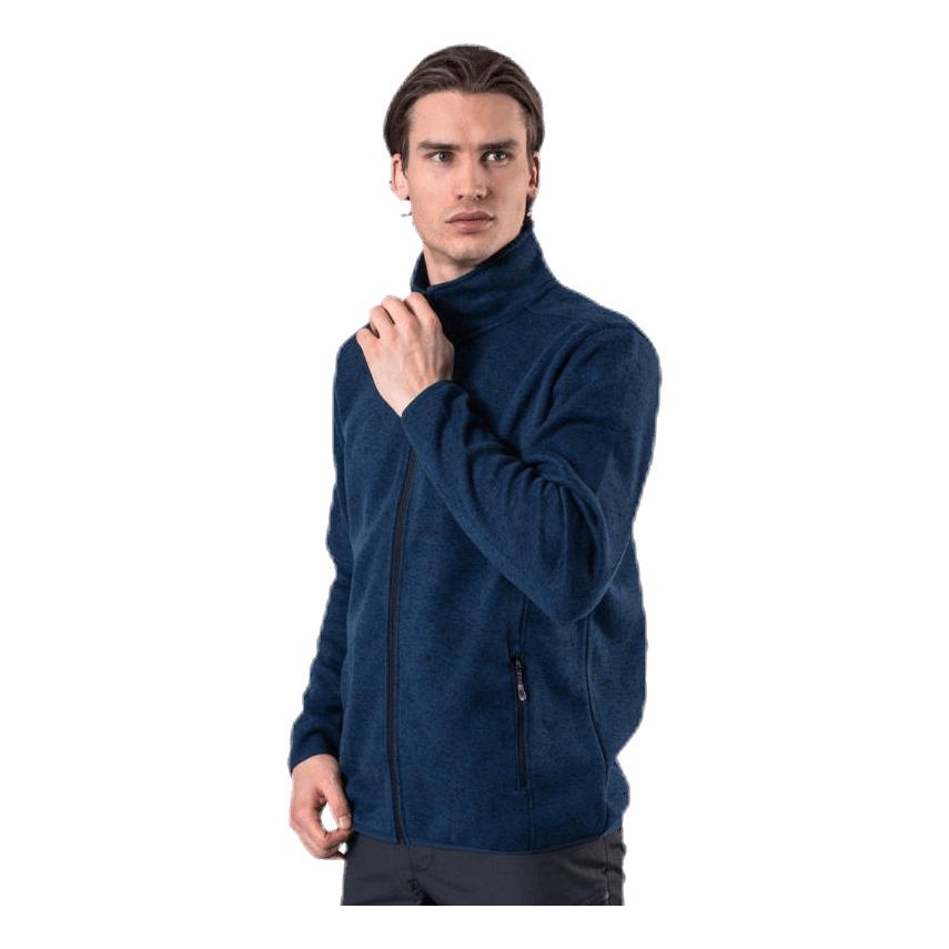Pareman Melange Fleece Jacket Blue