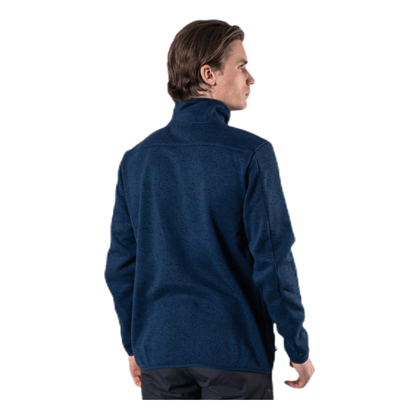 Pareman Melange Fleece Jacket Blue