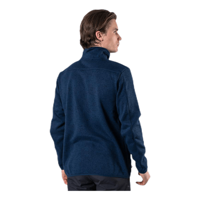 Pareman Melange Fleece Jacket Blue