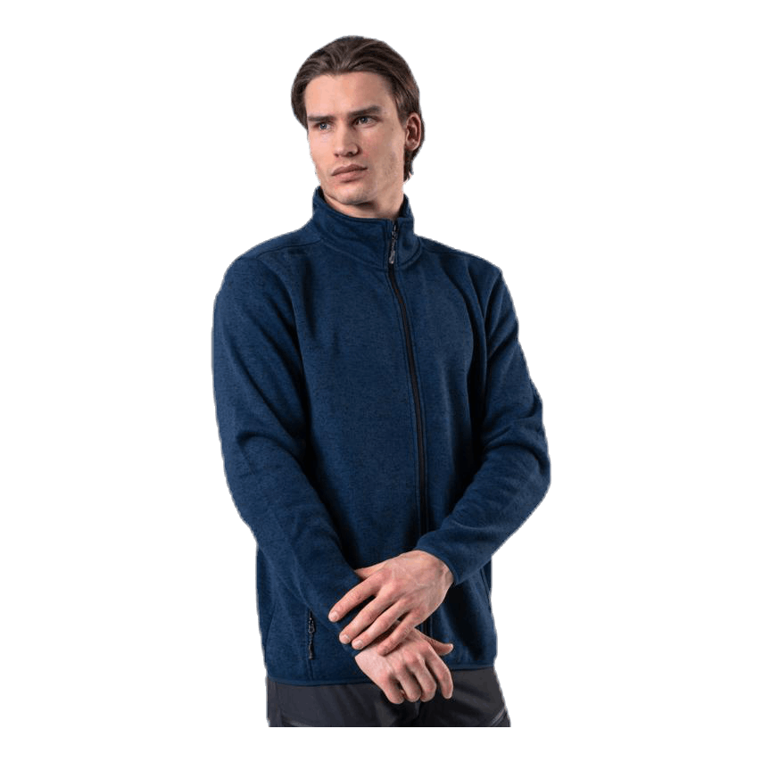 Pareman Melange Fleece Jacket Blue