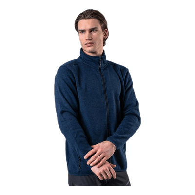 Pareman Melange Fleece Jacket Blue