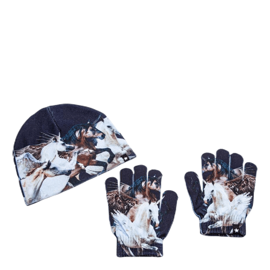 Kaya Hat and Glove Set Black