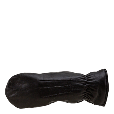 Nellie Leather Mittens Black