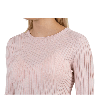 Natalia L/S Rib Pullover Knt Red