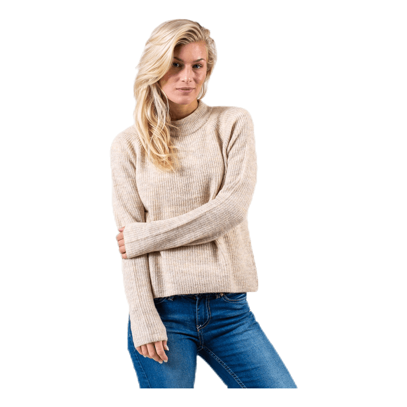 Ellen Ls O-Neck Knit White