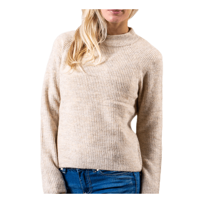 Ellen Ls O-Neck Knit White