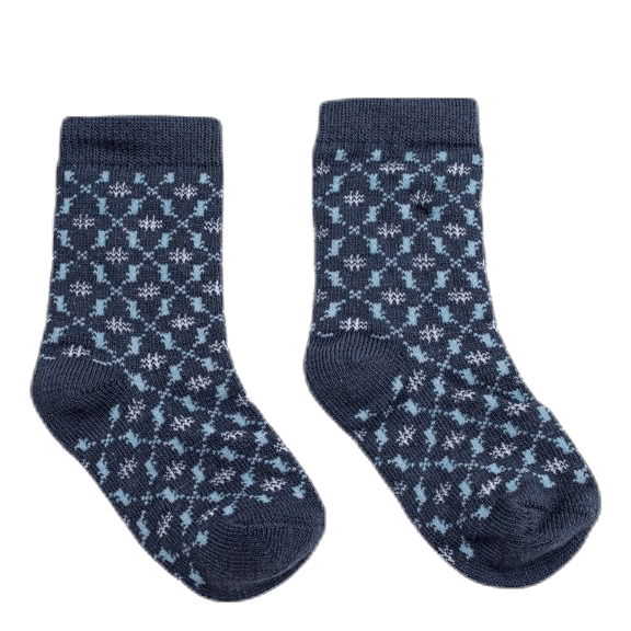 4-Pack Infant Wool Socks Blue