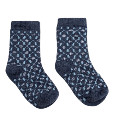 4-Pack Infant Wool Socks Blue