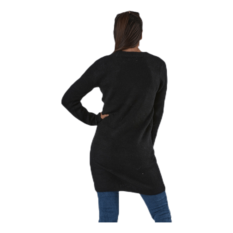 Ellen Ls V-Neck Knit Dress Black