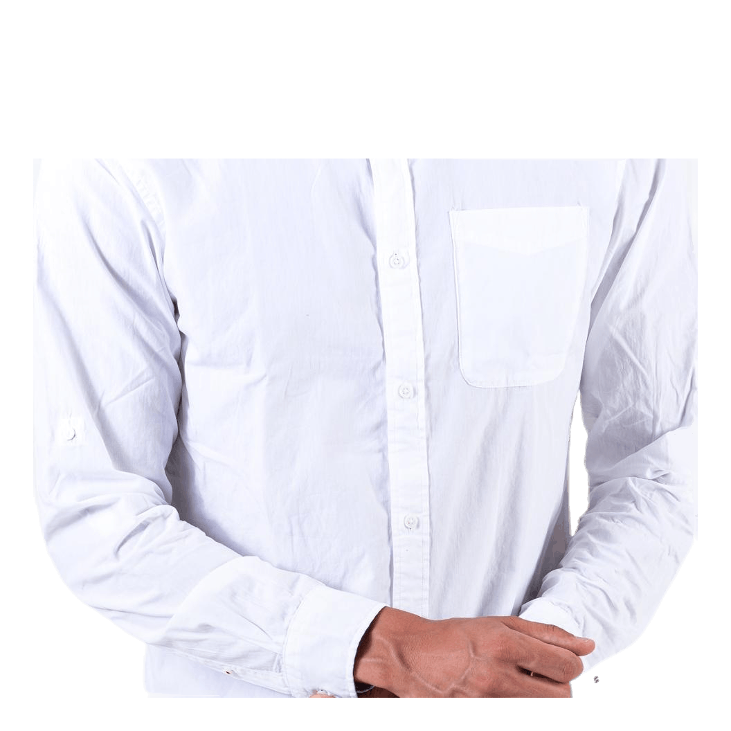Lukas Poplin Shirt L/S White