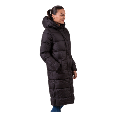 Cammie Long Quilted Coat Black