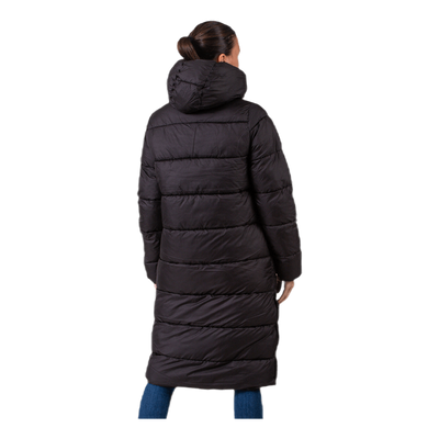 Cammie Long Quilted Coat Black