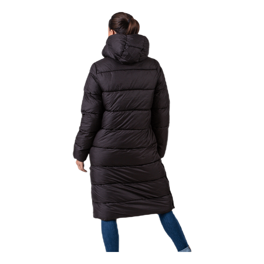 Cammie Long Quilted Coat Black