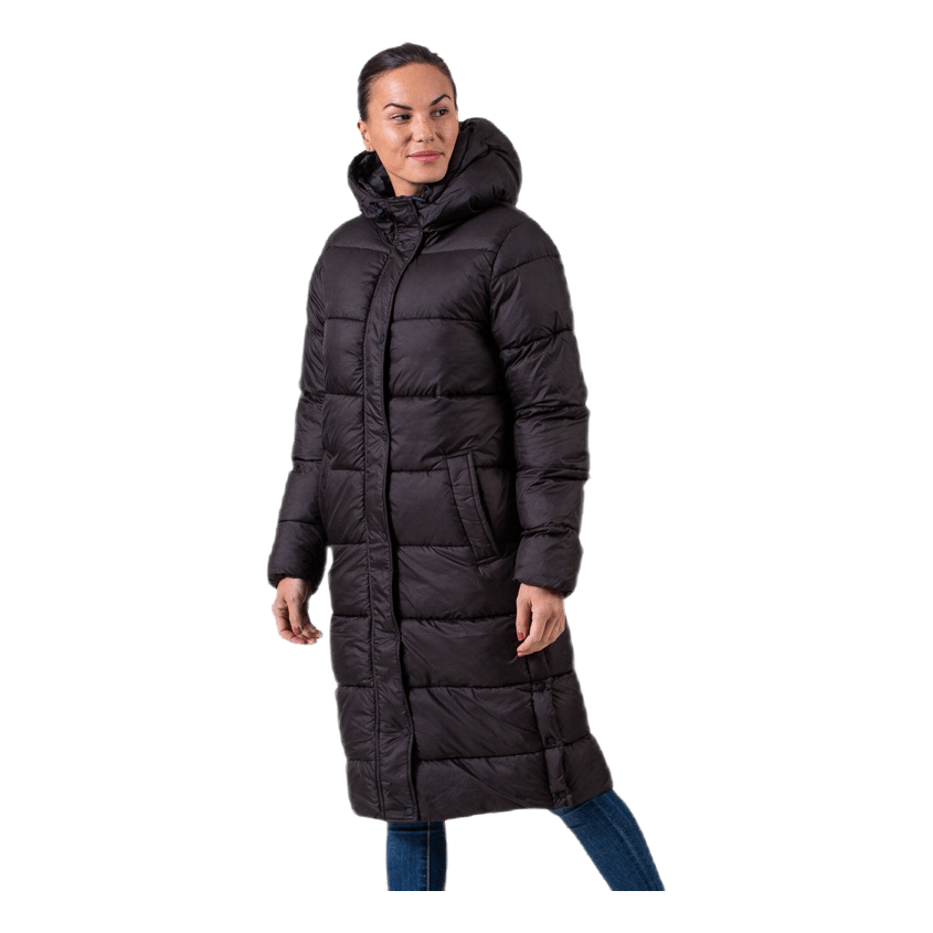 Cammie Long Quilted Coat Black