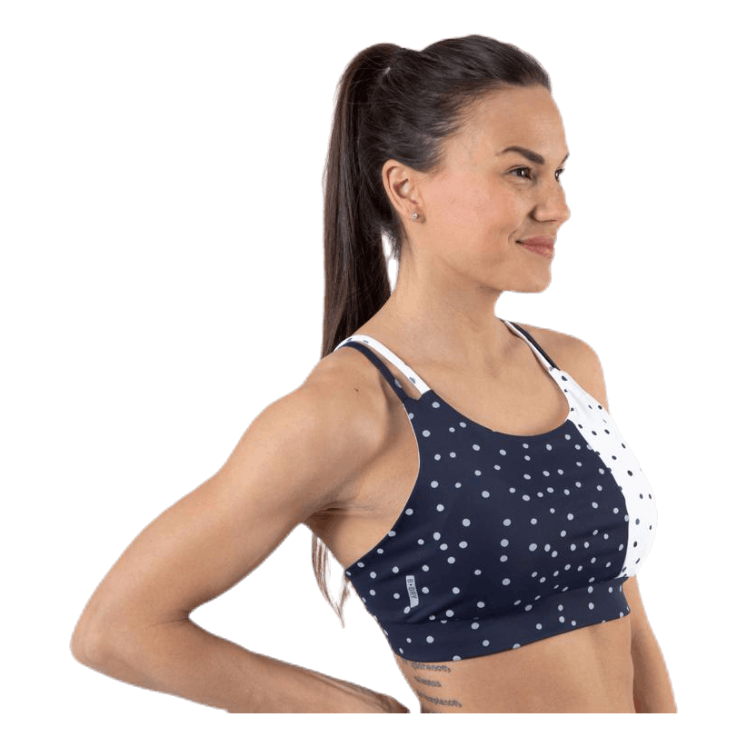 Francesca Aop Sports Bra Blue