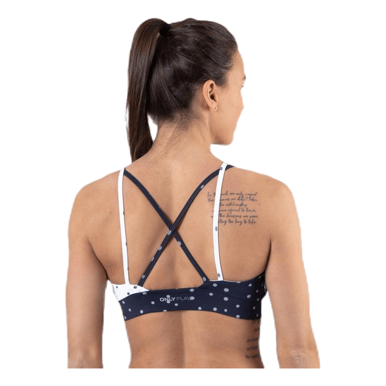 Francesca Aop Sports Bra Blue