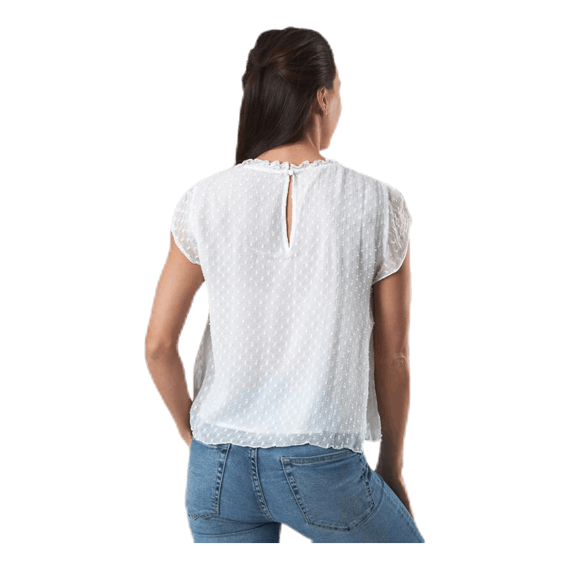 Flora Capsl Top Wvn White