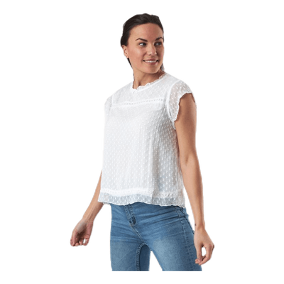 Flora Capsl Top Wvn White