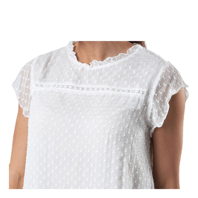 Flora Capsl Top Wvn White