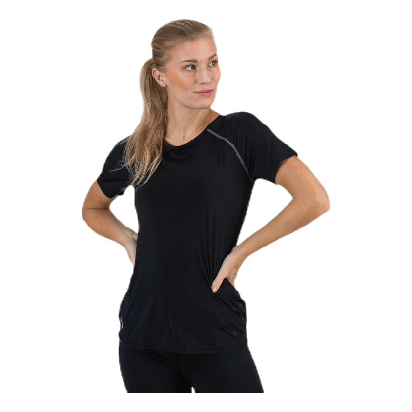 Performance Run  Ss Tee Black