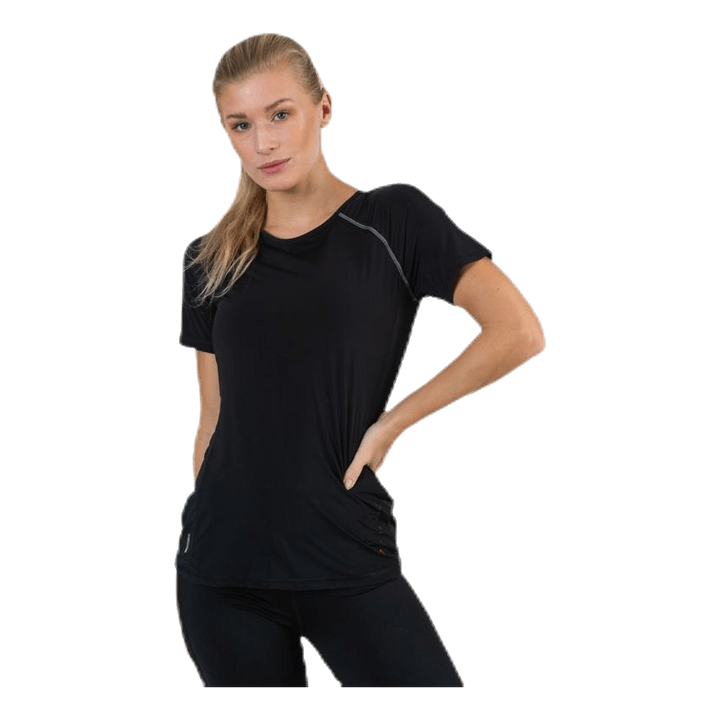 Performance Run  Ss Tee Black