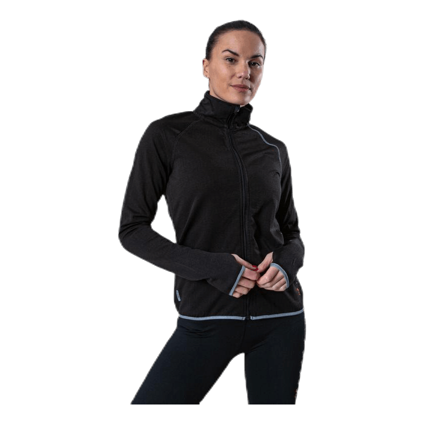 Performance Run Brushed Ls Zip Black