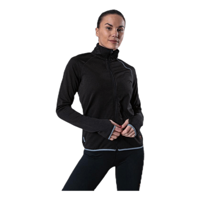 Performance Run Brushed Ls Zip Black
