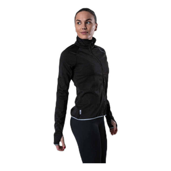Performance Run Brushed Ls Zip Black