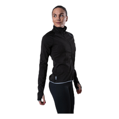 Performance Run Brushed Ls Zip Black
