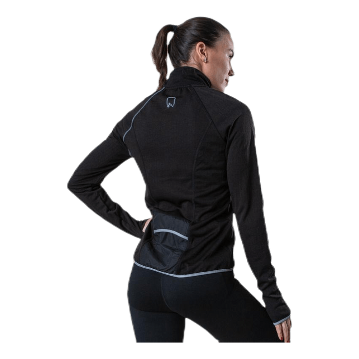 Performance Run Brushed Ls Zip Black