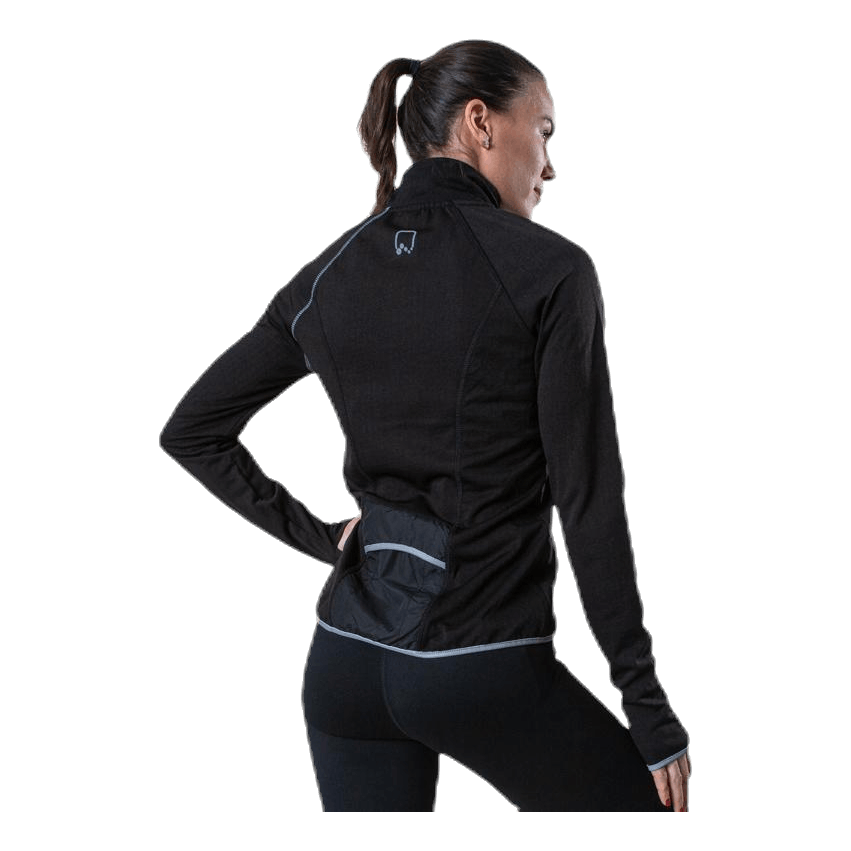 Performance Run Brushed Ls Zip Black