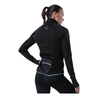 Performance Run Brushed Ls Zip Black